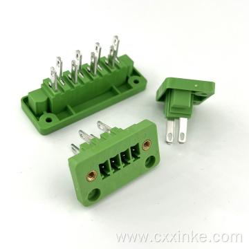 3.81mm pitch through-wall plug-in terminal socket can fix panel terminals